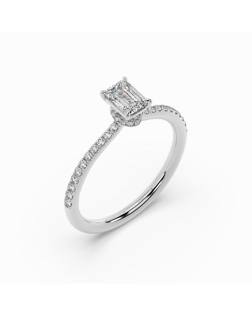 Artisan Metallic Emerald Cut Lab-Grown Diamond Statement Ring