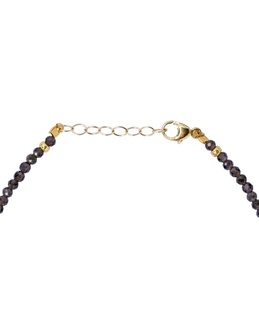 Bombyx House Metallic Tiny Charcoal Obsidian Bead Bracelet
