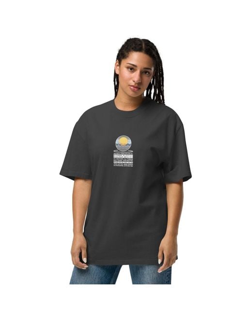 Anchor and Crew Black Faded Ocean Drift Surf Explore Co. Oversized Cotton T-Shirt