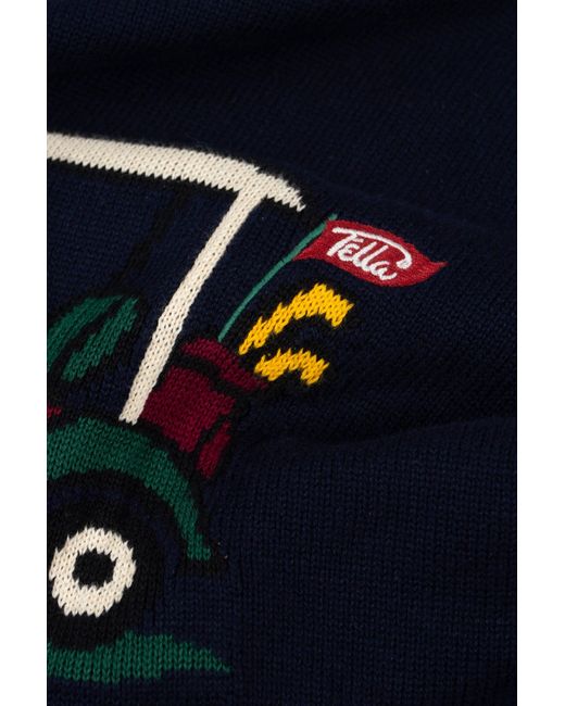 FELLA SWIM Blue Graham Golf Cart Knit for men