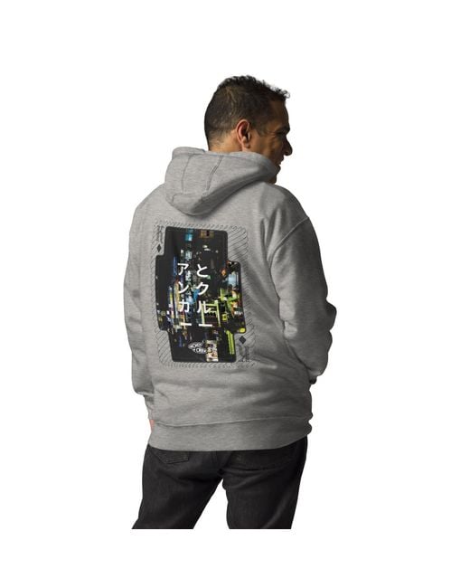 Anchor and Crew Gray Heather Two Japan Gurafiku Cotton Blend Hoodie