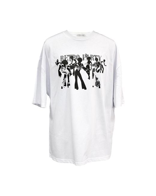 Maison Bogomil White T-Shirt Retro Party for men