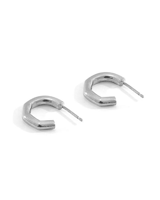 Anchor and Crew Metallic Gilbert Angled Circle Geometric Earring Studs