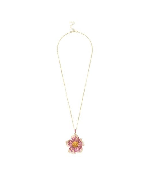 Latelita London Pink Pansy Necklace