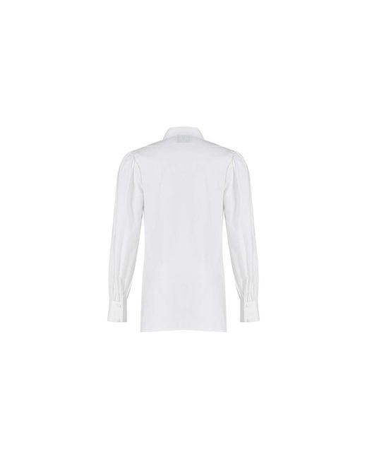 Roqaia Fashion House White Peony Shirt