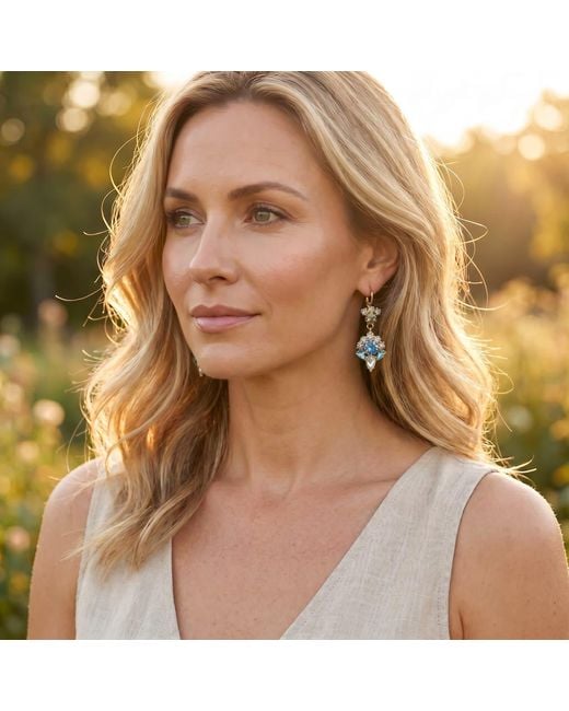 Otazu Blue Satin Earhangers