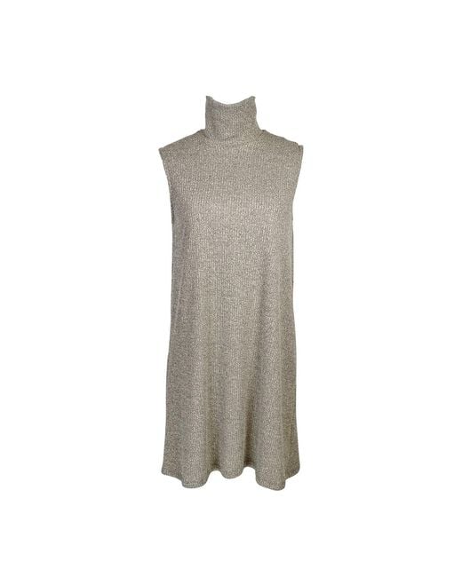 Jennafer Grace Gray Oatmeal Mockneck Tank Mini Dress