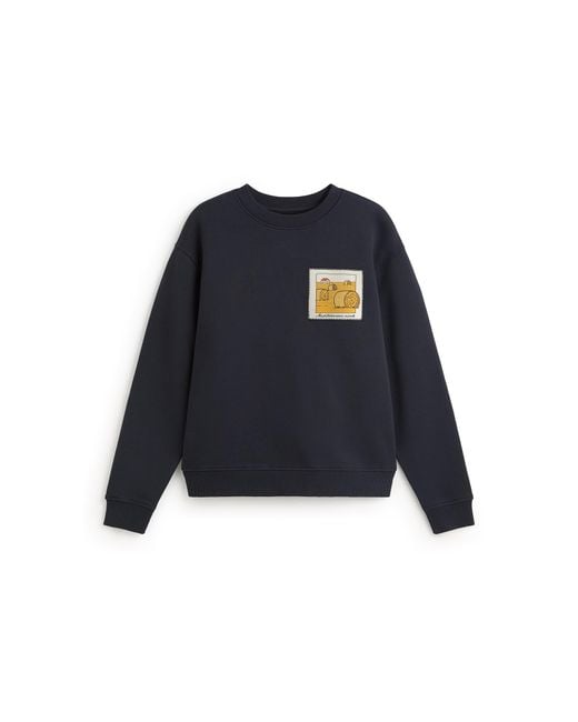 Thinking Mu Blue Straw Camp Leon Sweatshirt for men