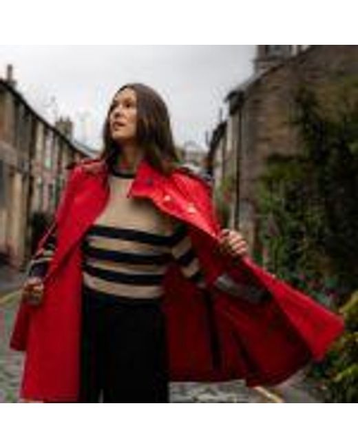 BEIRA Red Nadia Waterproof Cape With Contrast