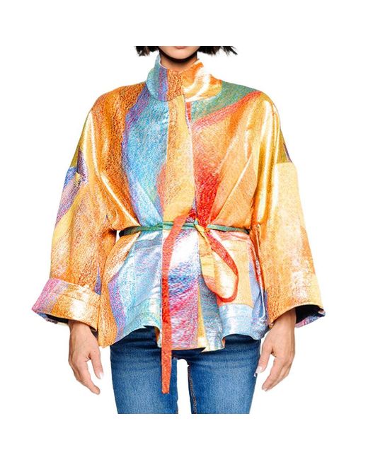 Maxjenny Orange Square Boxy Jacket