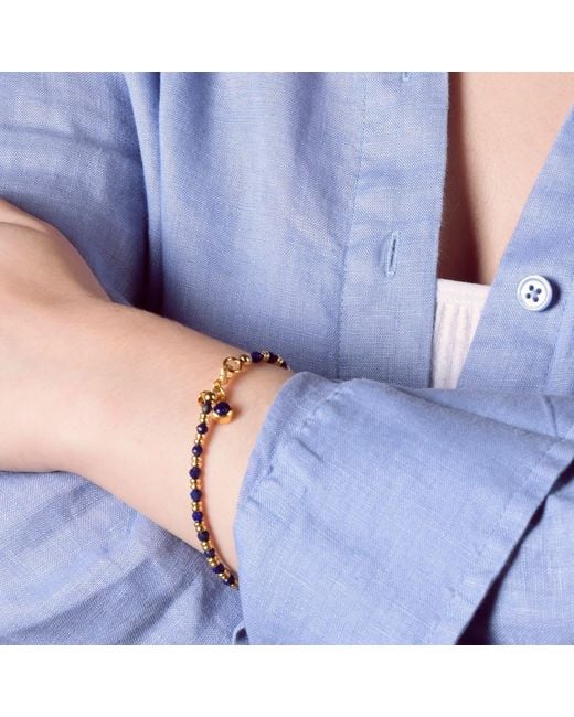 Nellou Jewellery Metallic Opal Linear October Birthstone Bracelet Sterling