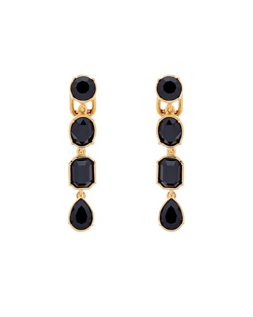 Emma Holland Jewellery Black Jet Crystal Statement Clip Earrings