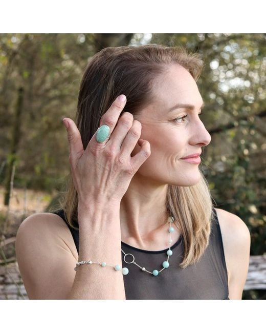 FV Jewellery Green La Stèle Amazonite Ring