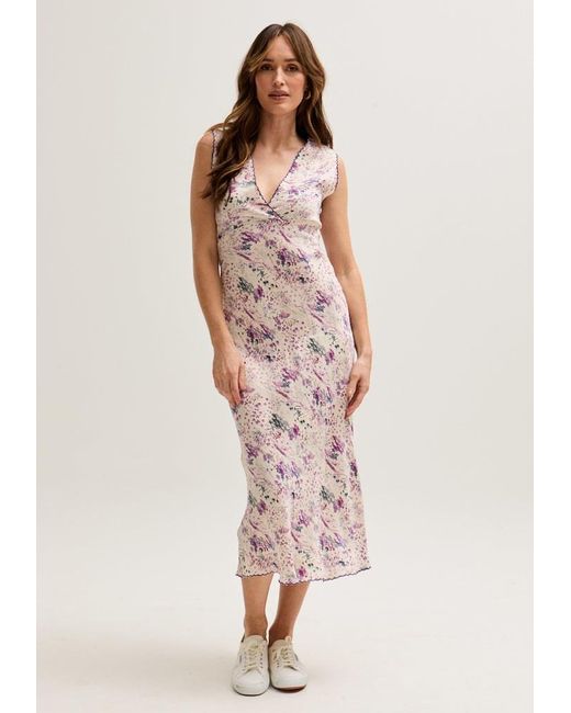 Lily and Lionel Multicolor Neutrals Zola Bias Cut Wonderland Print Midi Dress