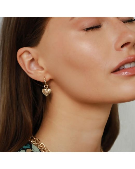 Leeada Jewelry Metallic Venus Heart Earrings