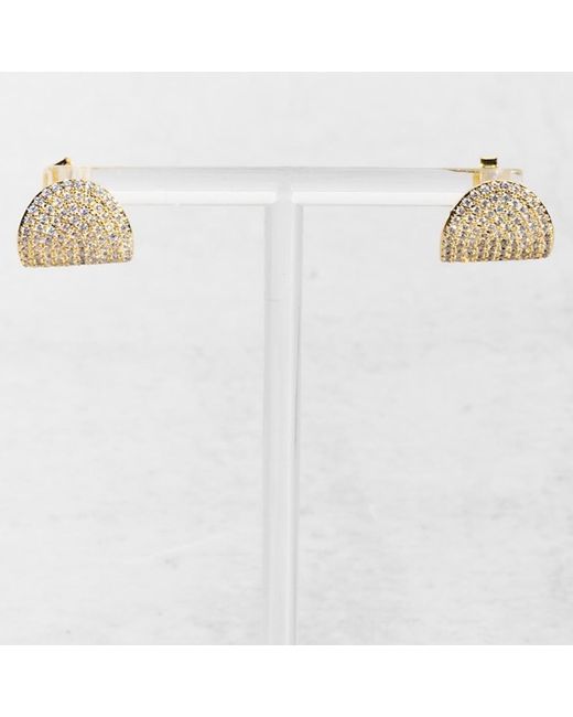 Native Gem Metallic Arc Stud Earrings
