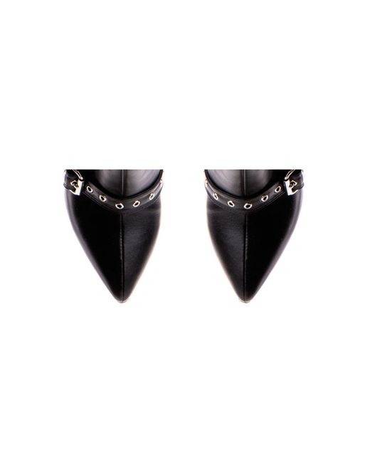 The 5Th Element Black Roux Leather Ankle Boots