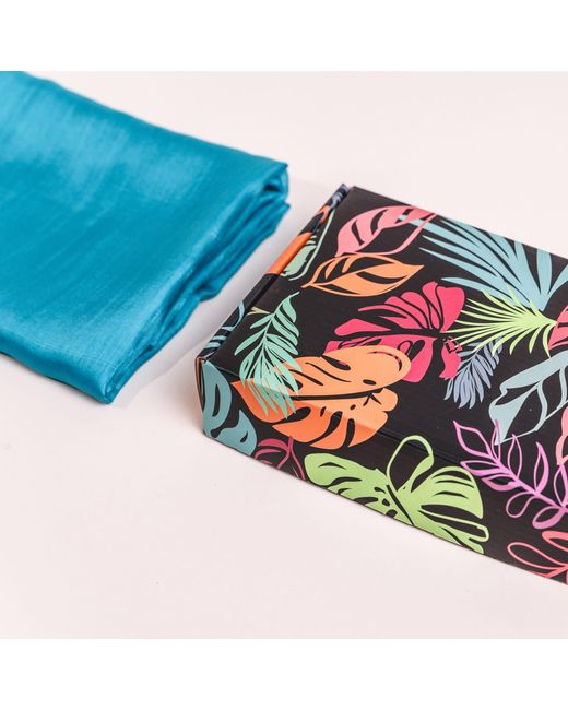 Silk and Bears Blue Mulberry Silk Scarf – Lightweight Handmade Shawl