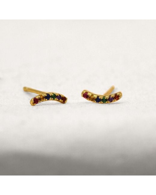 VicStoneNYC Fine Jewelry Metallic Shiny Cute Smile Earrings for men