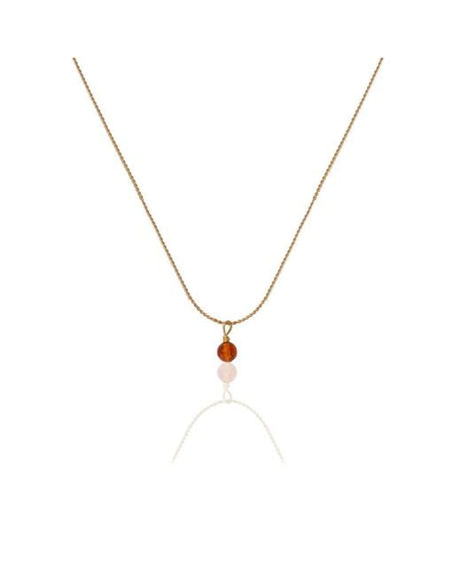 A Weathered Penny Metallic Amber Necklace