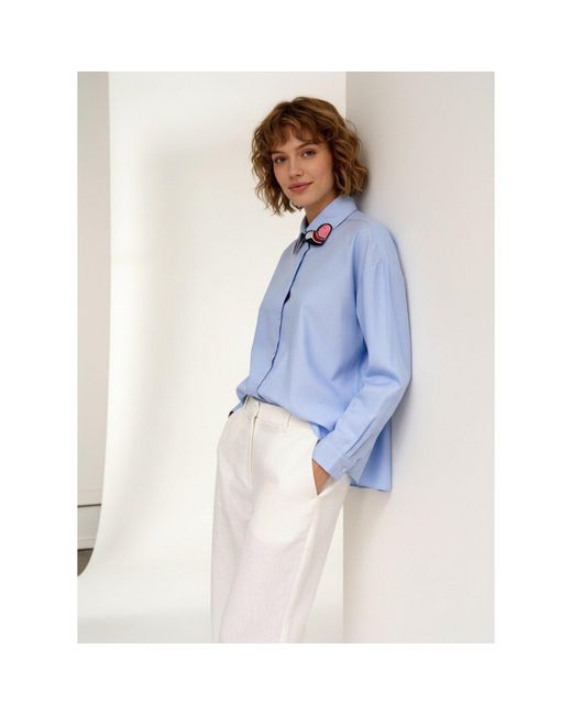 Sana t Blue Hand Embroidered Clara Shirt