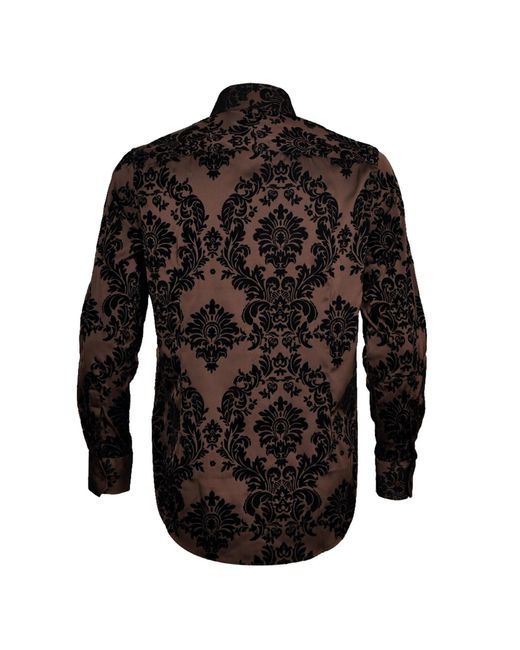 DAVID WEJ Black Kensington Floral Shirt – for men