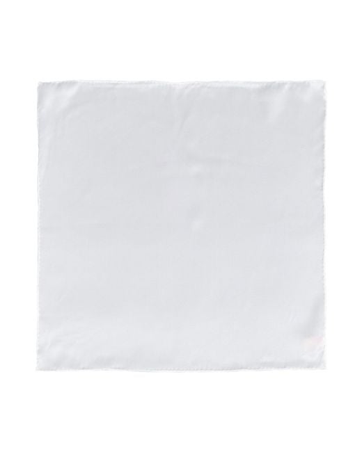 Lost Pattern White Dapper Fold Silk Pocket Square for men