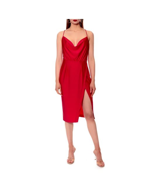 AGGI Red Kim Midi Dress