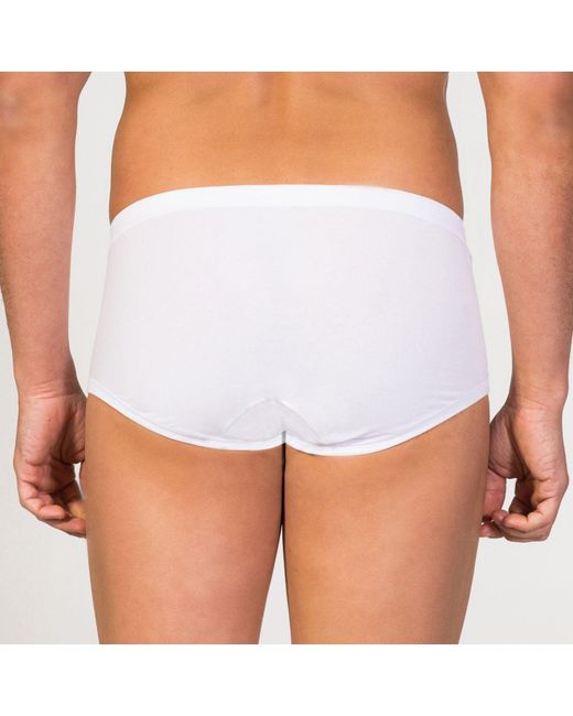 Zd - Zero Defects White Senior Fly Front Briefs – Premium Egyptian Cotton Comfort for men