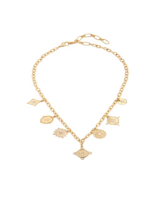 Saachi Metallic Celeste Compass Charm Necklace