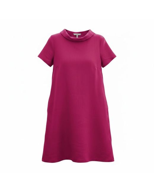 LeMuse Pink Story — Soft Linen Short-Sleeve Dress