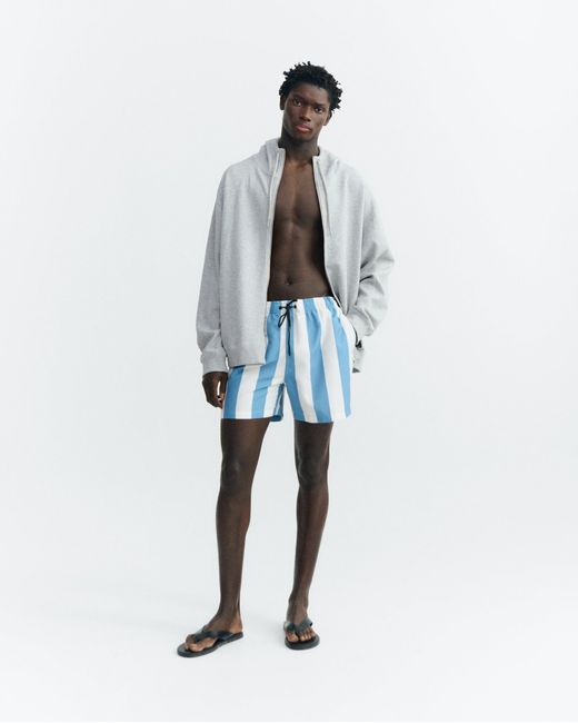 Thinking Mu Blue Striped Swimsuit Limpopo for men