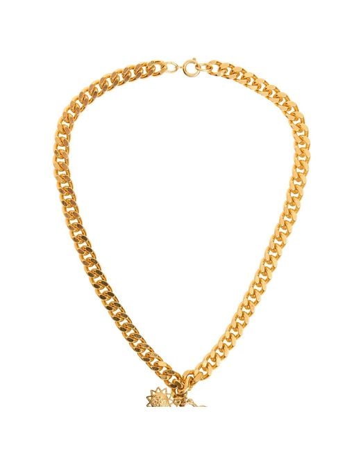 Caramel Vintage Jewellery Metallic Zodiac Charm Curb Necklace