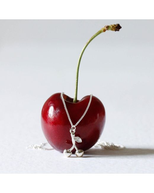 Lee Renee Metallic Cherry Necklace –