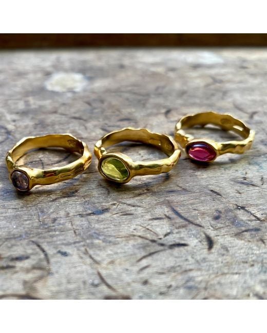 Vintouch Italy Cosmo Set Of Three Multicolor Rings