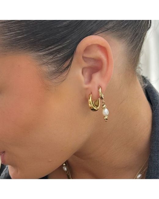 Evie Jewelry Metallic Empire Hoop Earrings