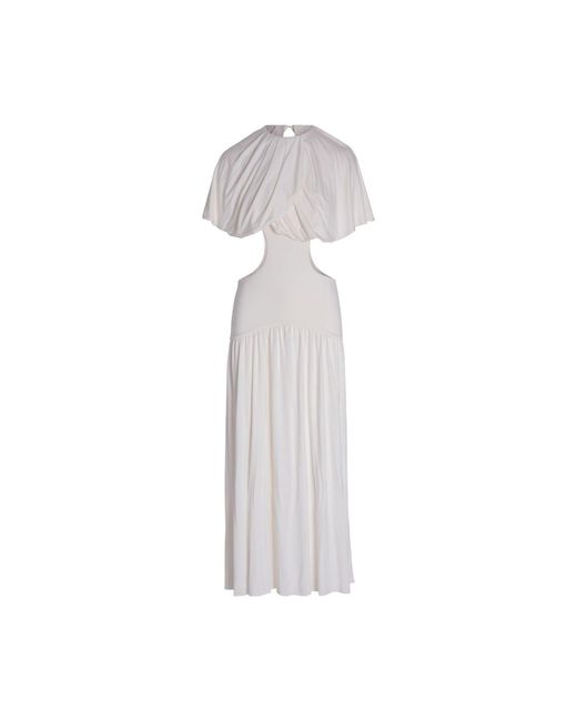 Concepto White Solea Summer Dress With Cape