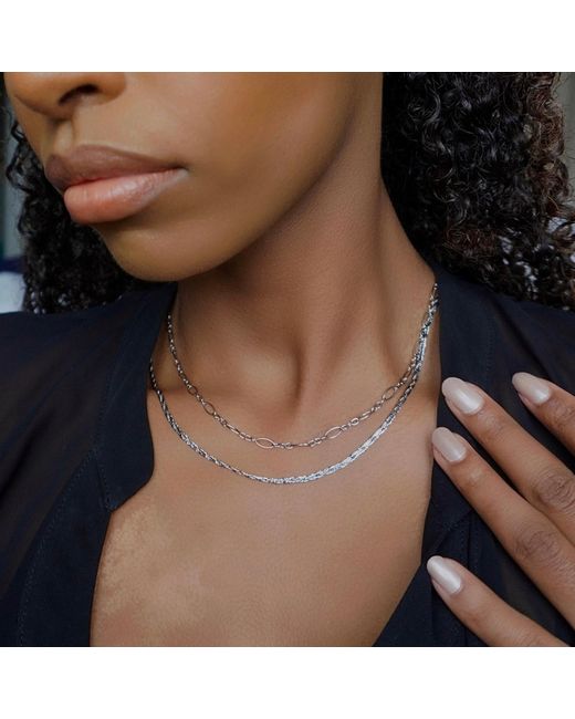 A Weathered Penny Metallic Delicate Layered Chain