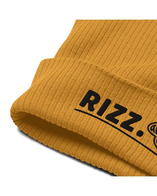 Anchor and Crew Yellow Mustard Rizz Gen. Organic Cotton Embroidered Beanie