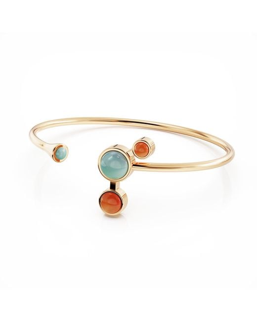 Linda Fiore White Aurora Bangle Vermeil