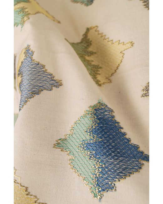 Stovaria Metallic Cotton Vest With Colorful Thread & Zari Embroidery
