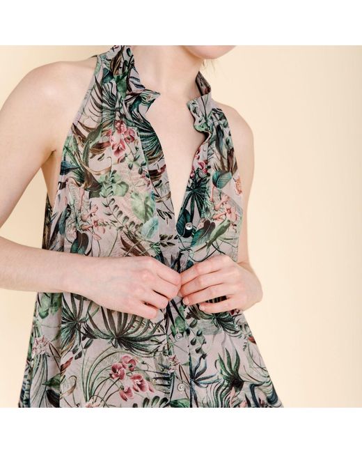 Misha Vaidya Gray Kaia Top