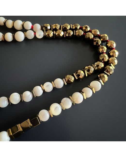Ebru Jewelry White Faravahar Necklace
