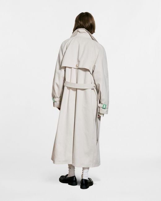 Saint One Co. White Neutrals Idols Trench Coat Sand X Cactus