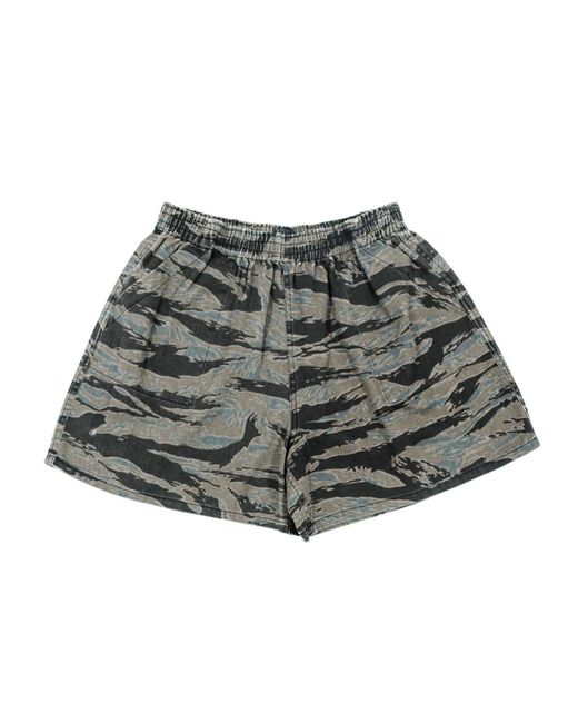 Ariko Gray Ocean Tiger Camo Day Shorts for men