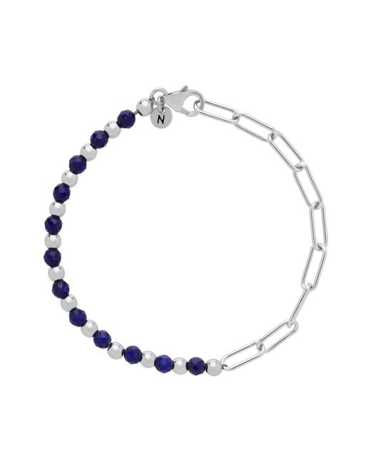 Nellou Jewellery Blue Lapis Gem Shine Bracelet Sterling