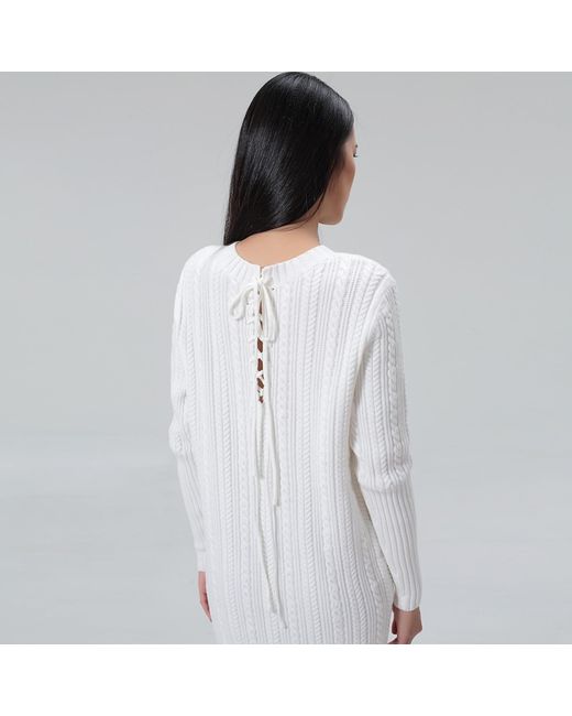 Smart and Joy Gray Lacing-In-Back Jumper Dress