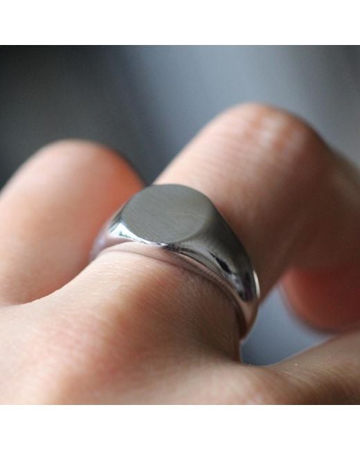 VicStoneNYC Fine Jewelry Gray Sterling Big Signet Ring