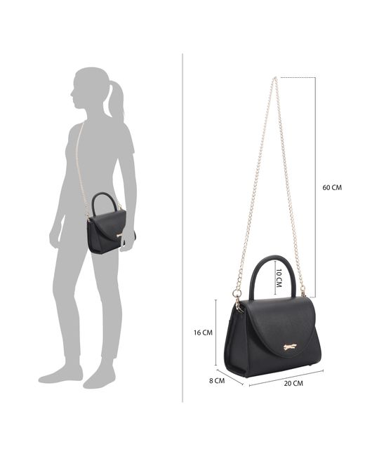 Paul Costelloe Black Cilo Leather Crossbody Bag