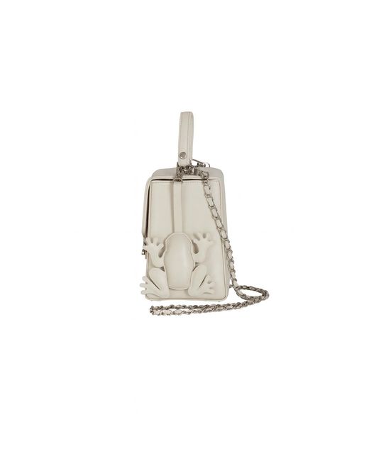 F3Rog by Rana White Neutrals Crossbody Box Bag